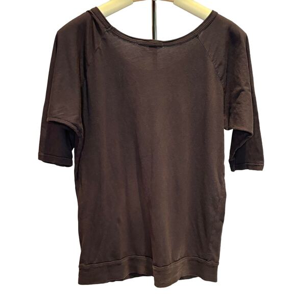 Women's Graphic T-shirt "Youth Hostile" Wide Neck 3/4 Sleeves EUC, Small - Picture 2 of 2